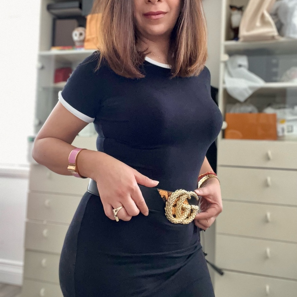 New Gucci wide belt with Snake skin
